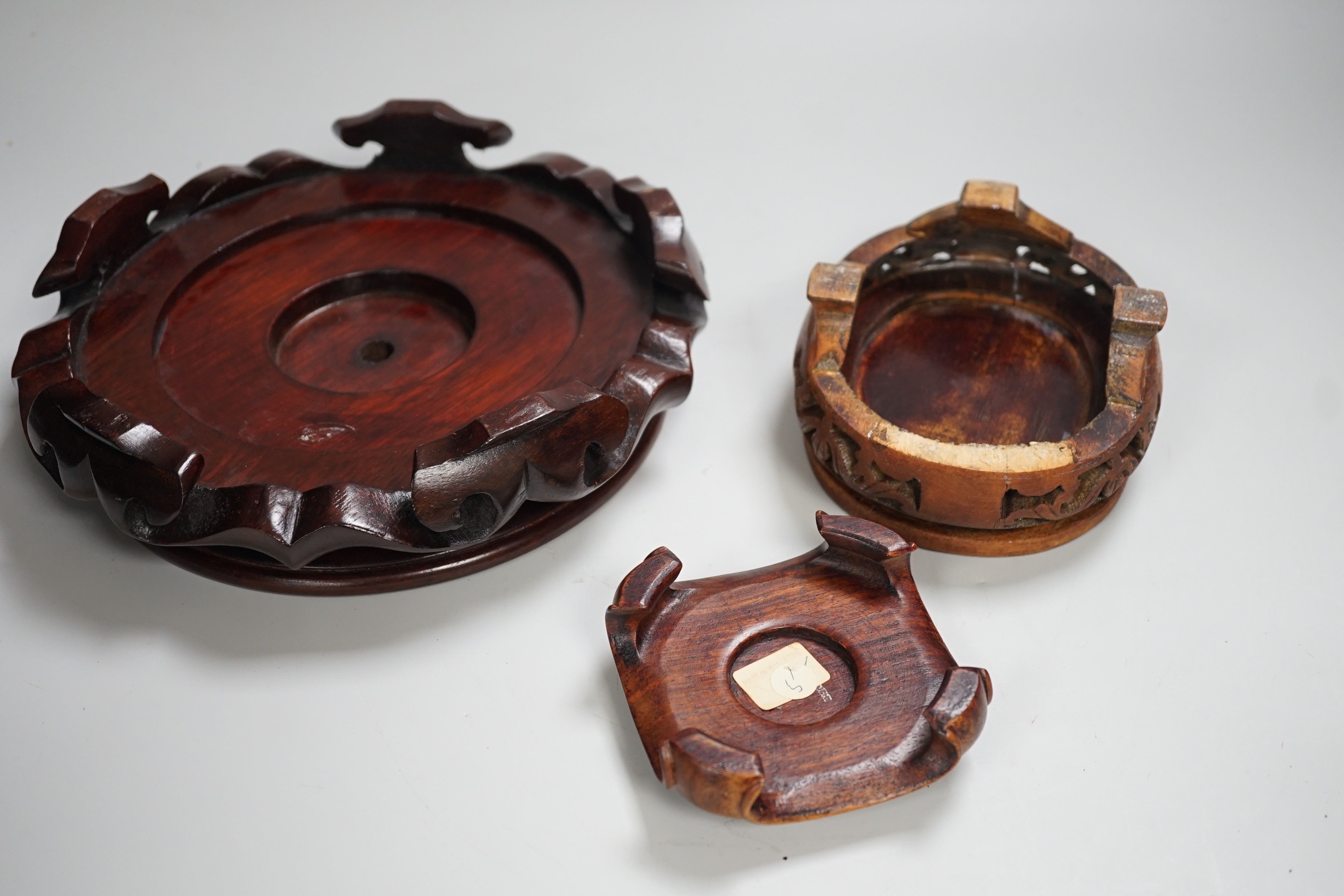 Three Chinese hardwood stands